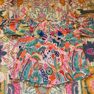 Banjanan Multicolor Whimsical Top with Tassels Size Large